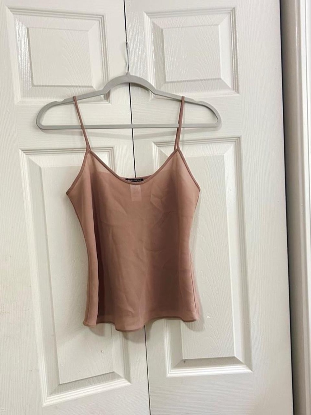 Women's Nude Satin Cami Tank Top - Anne Klein
